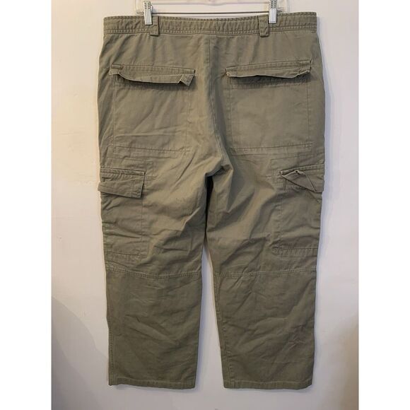 Adidas Cargo Pants Double Knee Men's XL Olive Loose Fit Wide Leg Skater Y2K 07' - Picture 8 of 16